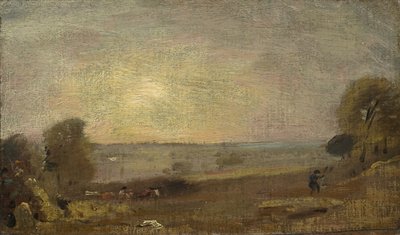 デダムヴェイルから東バーホルトへの道：日没、1810年 作： John Constable