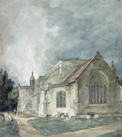 東バーホルト教会、1805-11年頃（水彩） 作： John Constable
