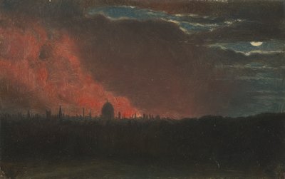 ハムステッドから見たロンドンの火災 作： John Constable