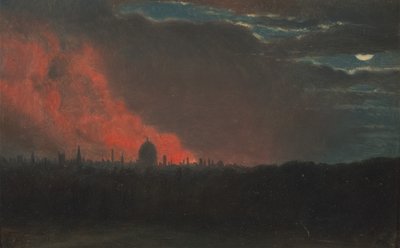 ロンドンの火災、ハムステッドから見た、1834 年 10 月 16 日、ハムステッドから見た、1834 年。 1826年。 作： John Constable