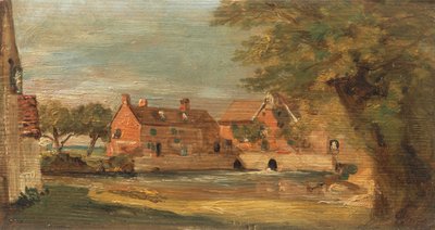 1810 年から 1811 年にかけてのフラットフォード ミル。 作： John Constable