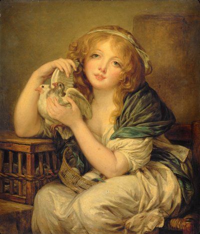 鳩を持つ少女 作： John Constable