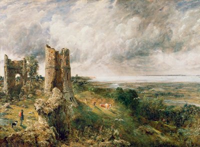 ハドリー城、1829年 作： John Constable