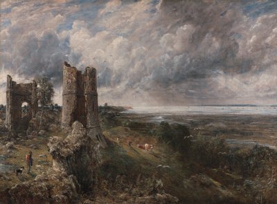 ハドリー城、テムズ川の河口 - 嵐の夜の後の朝 作： John Constable