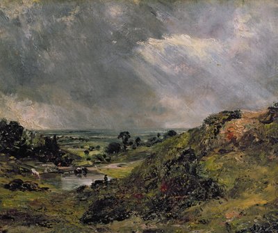 ハムステッドヒース、ブランチヒルポンド、1828 作： John Constable