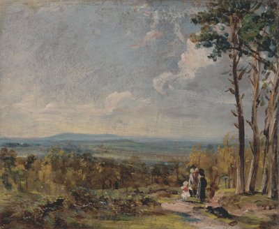 ハムステッド・ヒース、1821年、ハローの方を向いている。 作： John Constable