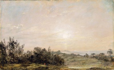 ハムステッドヒース、ハロウに向かって1821-22年（キャンバスに油彩、紙に油彩） 作： John Constable