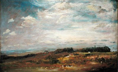 ハムステッドヒースと水浴客（油彩・キャンバス） 作： John Constable