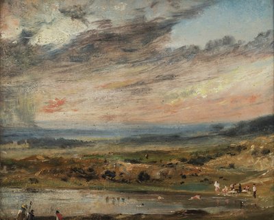 ハムステッド ヒース、池と海水浴場 作： John Constable