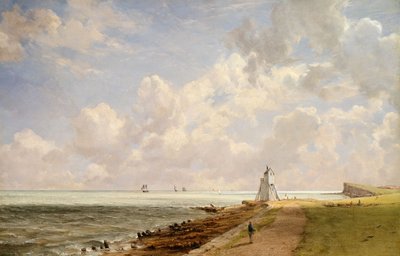 ハリッジ・ライトハウス（油彩・キャンバス 作： John Constable