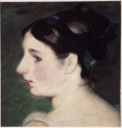 メアリー・コンスタブルの肖像と思われる少女の頭部（油彩・キャンバス 作： John Constable