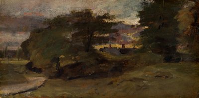 コテージのある風景、180910。 作： John Constable