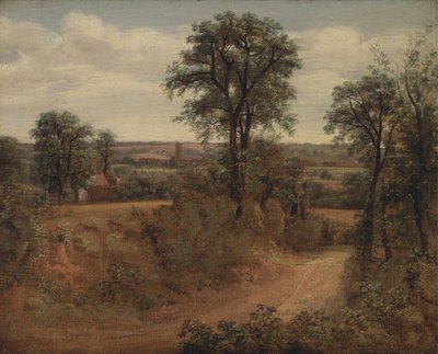 デダム近くの車線、1802 年。 作： John Constable