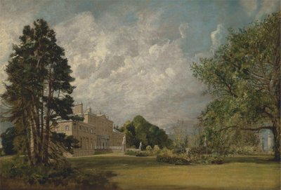 マルバーンホール、ウォリックシャー、c.1820-21（キャンバスに油彩） 作： John Constable