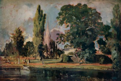 ソールズベリー大聖堂とエイボン川からのリーデンホール、1820 作： John Constable