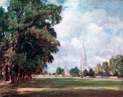 ローワーマーシュクローズからのソールズベリー大聖堂、1820年 作： John Constable