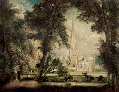 ビショップズグラウンドからのソールズベリー大聖堂、1822年から23年頃 作： John Constable