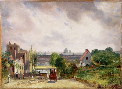 リチャードスティール卿のコテージ、ハムステッド、1832年頃 作： John Constable