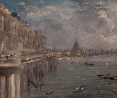 ウォータールー橋から見たサマセット ハウス テラス 作： John Constable