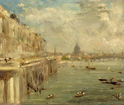 ウォータールー橋からのサマセットハウステラス、1819年 作： John Constable