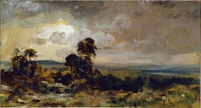 ハムステッドの嵐の夕日（油彩・キャンバス 作： John Constable