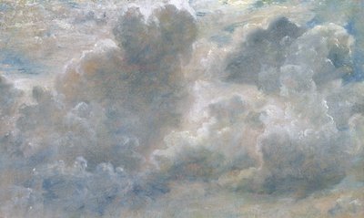 積雲の研究、1822年（キャンバスに置かれた紙に油彩） 作： John Constable