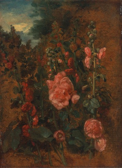 ホリーホックの研究 1826年頃 作： John Constable