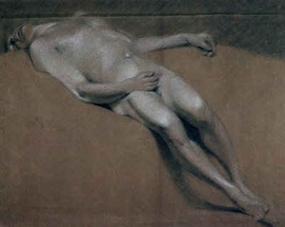 リカンベント男性ヌードの研究 作： John Constable