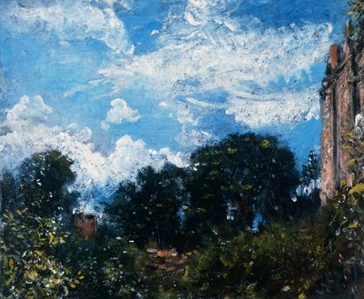 空と木の習作（油彩・キャンバス 作： John Constable