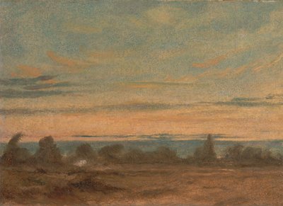 夏・夕刻の風景」1825年頃 作： John Constable
