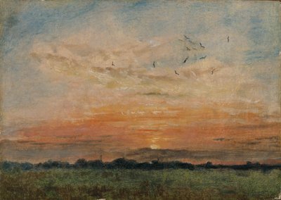 サンセット」1796年～1837年 作： John Constable