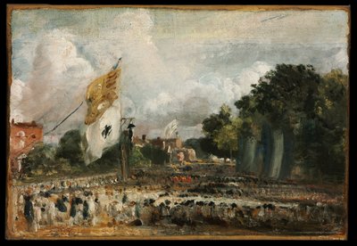 1814年の平和の東バーホルトでの祝賀会は、フランスと連合国との間のパリで結ばれました 作： John Constable
