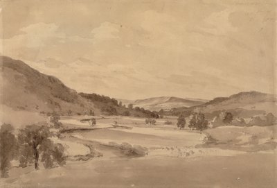 チャッツワースが遠くに見えるダーウェント バレー 作： John Constable