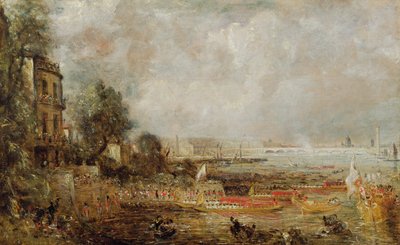 ウォータールー橋の開通、c.1829-31 作： John Constable
