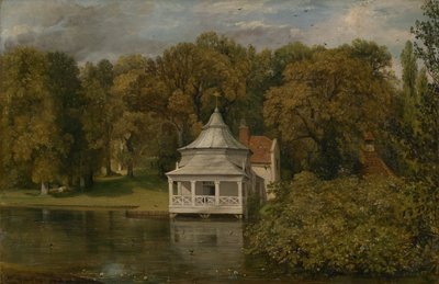 アレスフォードホールの背後にある四半期 作： John Constable