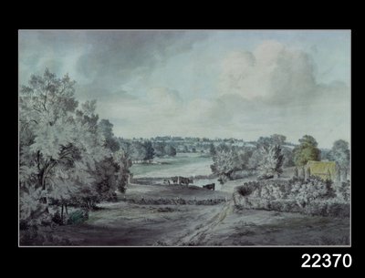 遠くにランガム教会があるストゥールの谷 作： John Constable