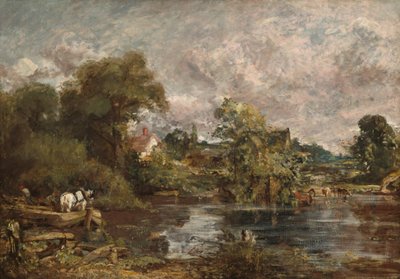 白い馬、1818-1819。 作： John Constable