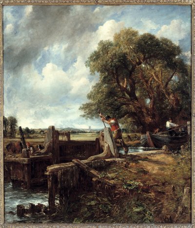 錠前ジョン・コンスタブル（1776-1837）の絵画 作： John Constable