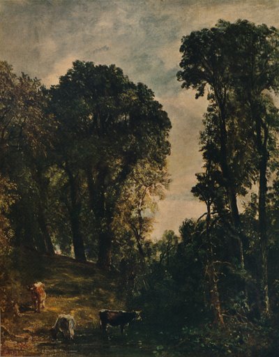 ハムステッド教会の近くの木、1829年、c1915 作： John Constable