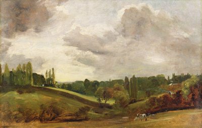 イーストバーグホルトの眺め、1813年頃（キャンバスに油彩） 作： John Constable