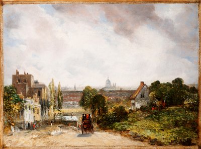リチャードスティール卿のコテージからのロンドン市の眺め、ハムステッド、1832年頃 作： John Constable