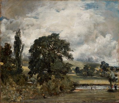 ソールズベリー近郊のウォーターメドウズ、1820-1829年 作： John Constable