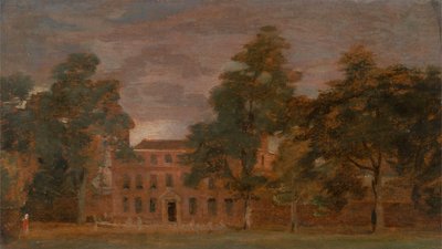 1813 年から 1816 年の間、イースト バーグホルトのウェスト ロッジ。 作： John Constable