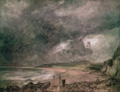接近する嵐とウェイマス湾 作： John Constable