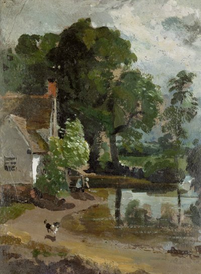ウィリーロットの家、フラットフォードミルの近く、1811年頃（紙に油彩） 作： John Constable