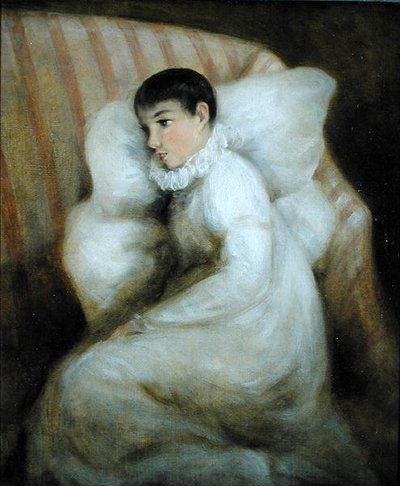 ソファで休む少女（油彩・キャンバス） 作： John Constable