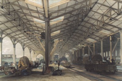 物品小屋、ブリストル、グレートウエスタンレイルウェイ、1846 作： John Cooke Bourne