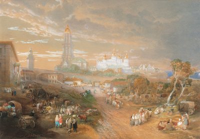 キエフ・ペチェールシク大修道院、1874年。 作： John Cooke Bourne