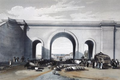 チッペナム、ウィルトシャー、1846年の鉄道橋 作： John Cooke Bourne
