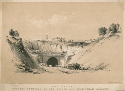 ロンドンとバーミンガム鉄道のボーンのスケッチの標本 作： John Cooke Bourne